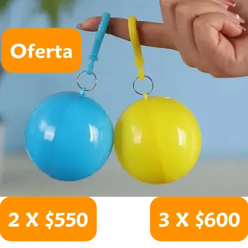 RainyDay: Tu Protección Portátil contra la Lluvia ¡2 X $550 ó 3 X $600!